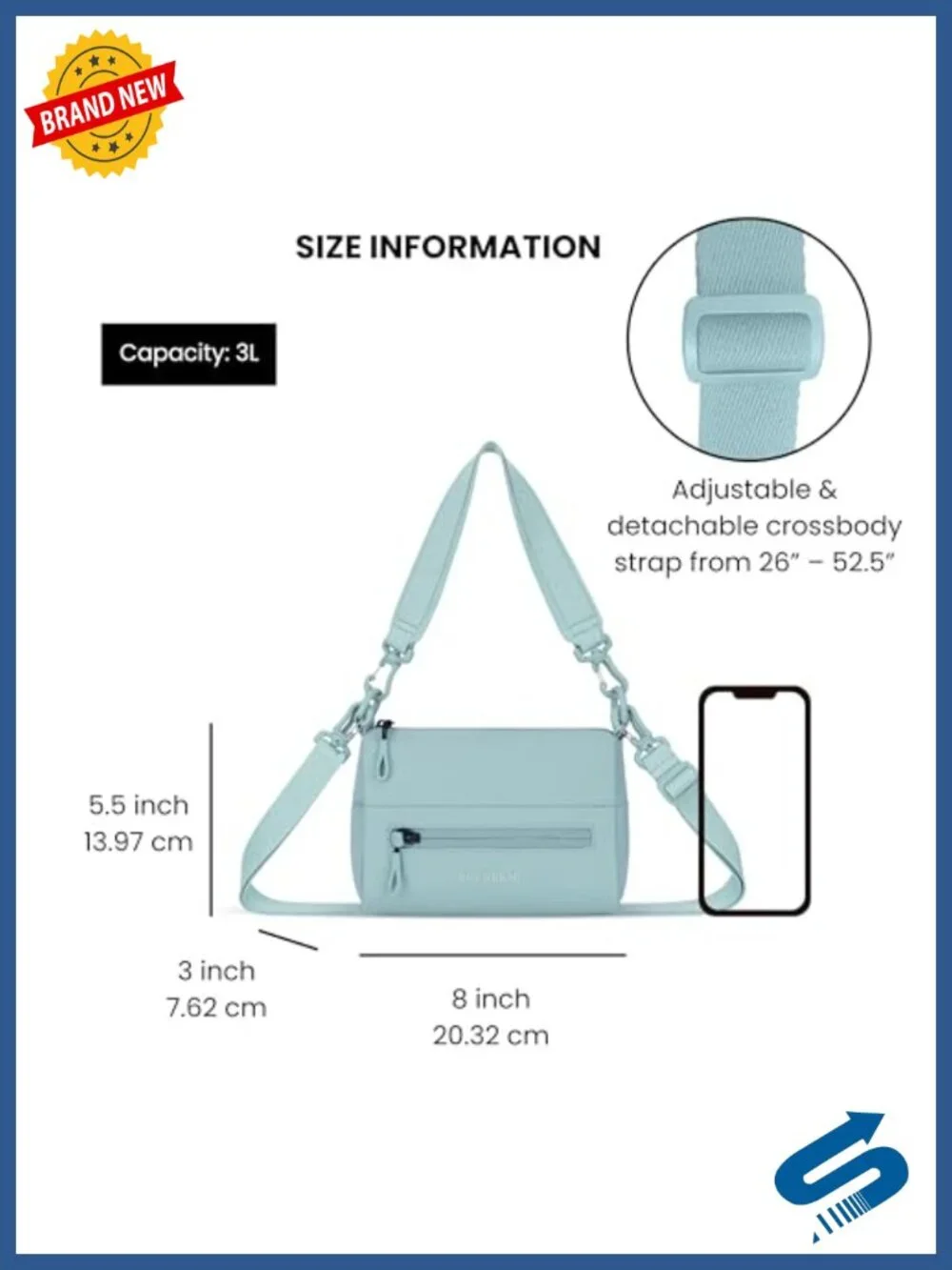 Mini Crossbody Purse, Vegan Recycled Polyester, RFID Protected, Lightweight